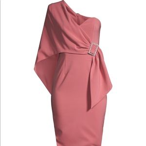 Lavish Alice Dusty Rose midi one shoulder dress from Nordstrom